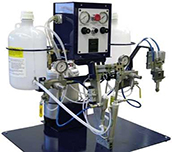 Microdosing piston pump epoxy unit