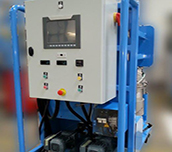 PLC controlled gear pumps metering unit
